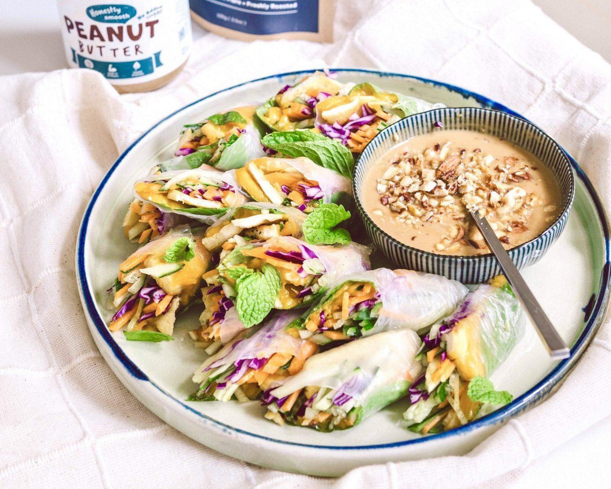 Mango Rice Paper Rolls with Peanut Butter Dipping Sauce &ndash; Amazin' Graze Singapore