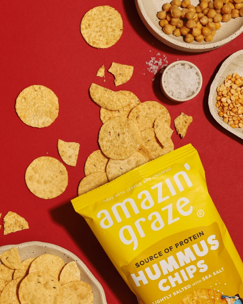 Hummus Chips Lightly Salted with Sea Salt Amazin' Graze Singapore