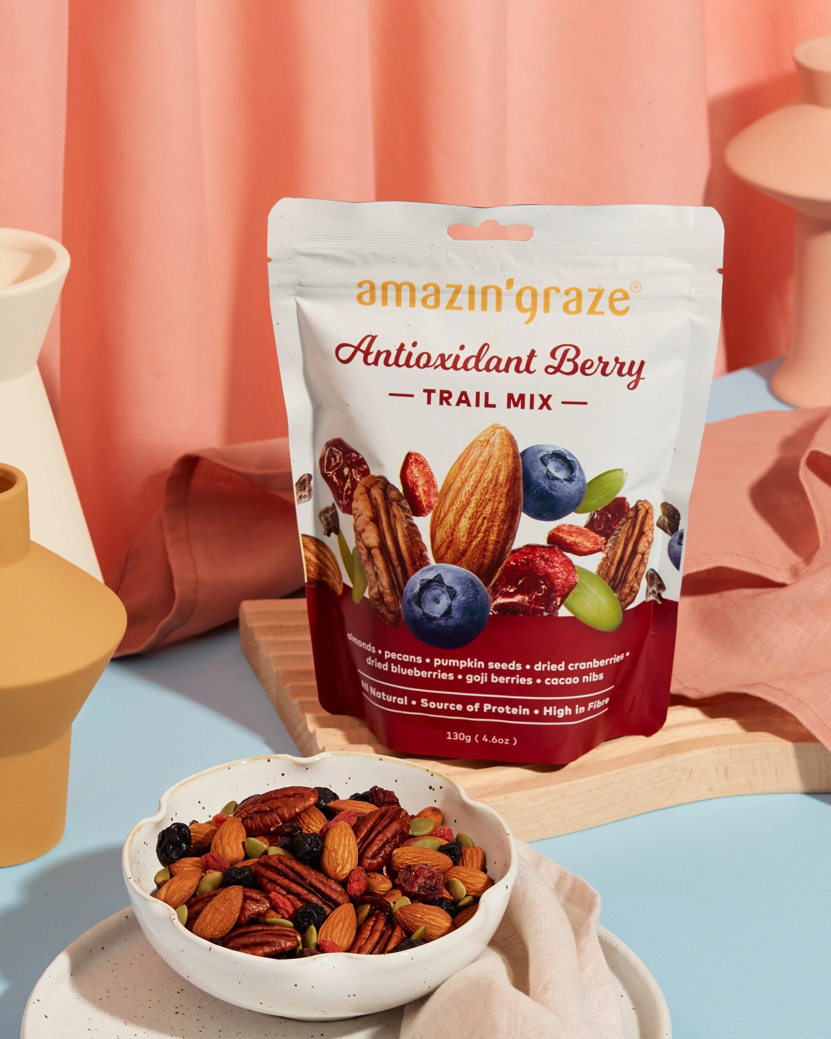 Amazin' Graze Antioxidant Berry Trail Mix Packaging