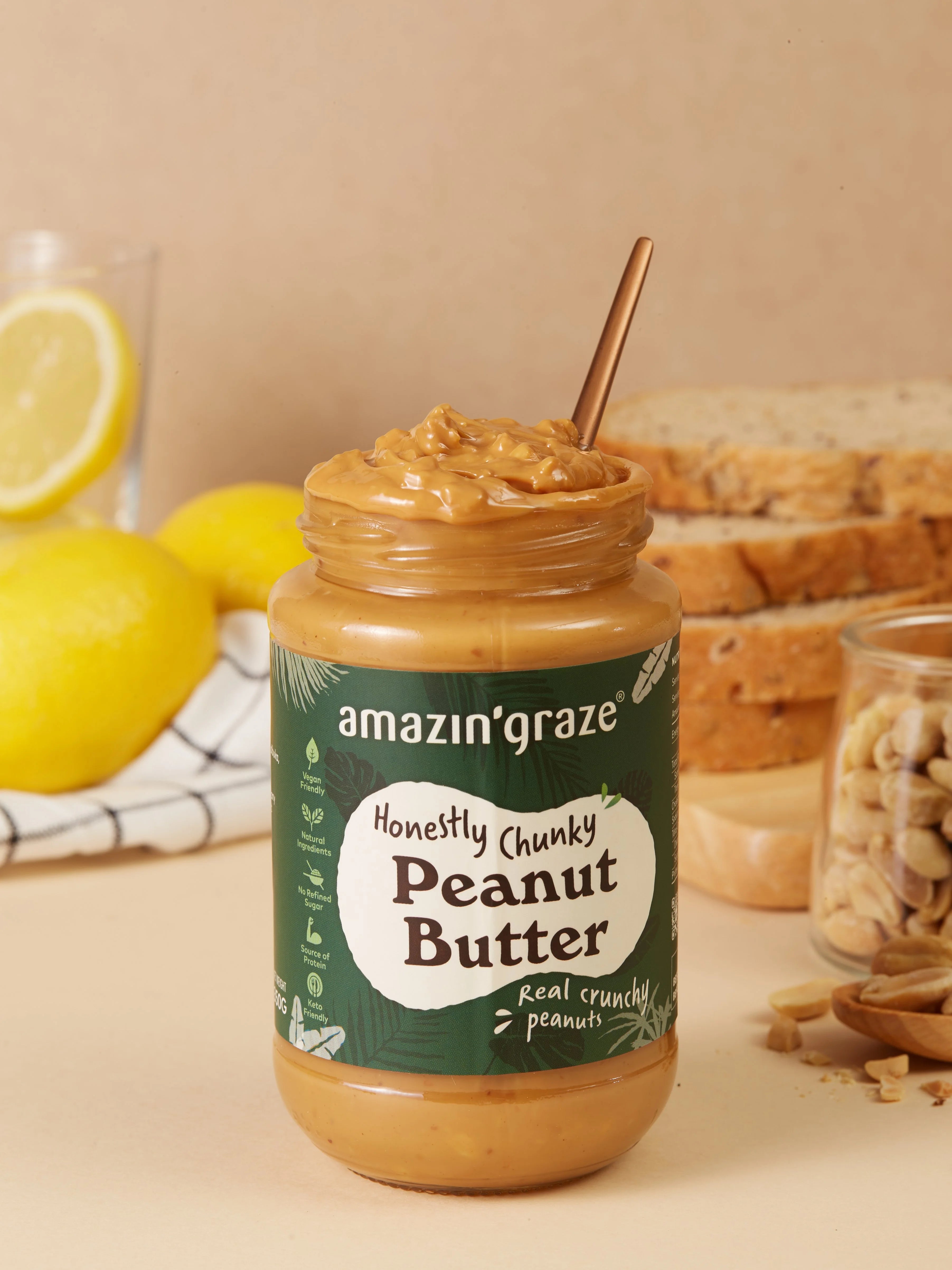 Amazin' Graze Crunchy Peanut Butter [Salt & Sugar Free]