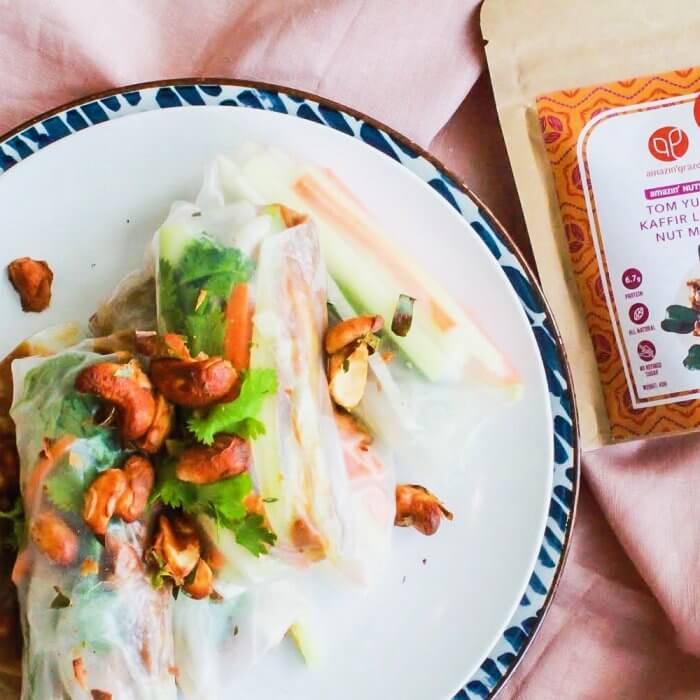 Fiery Vegetarian Spring Rolls Recipe - Amazin' Graze Singapore