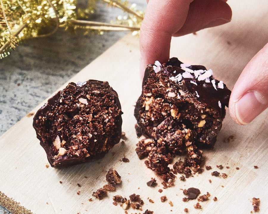 Christmas Recipe: Fudgy Sea Salt Truffles - Amazin' Graze Singapore