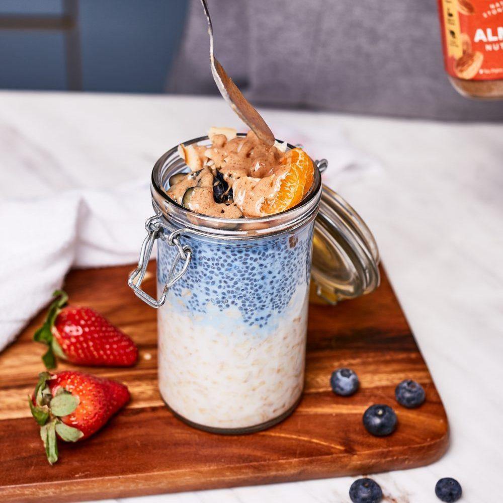 Dreamy Blue Overnight Oats - Amazin' Graze Singapore