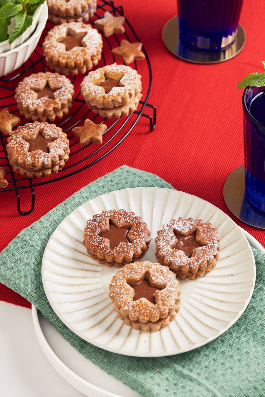 Vegan Linzer Cookies With Nut Butter Filling