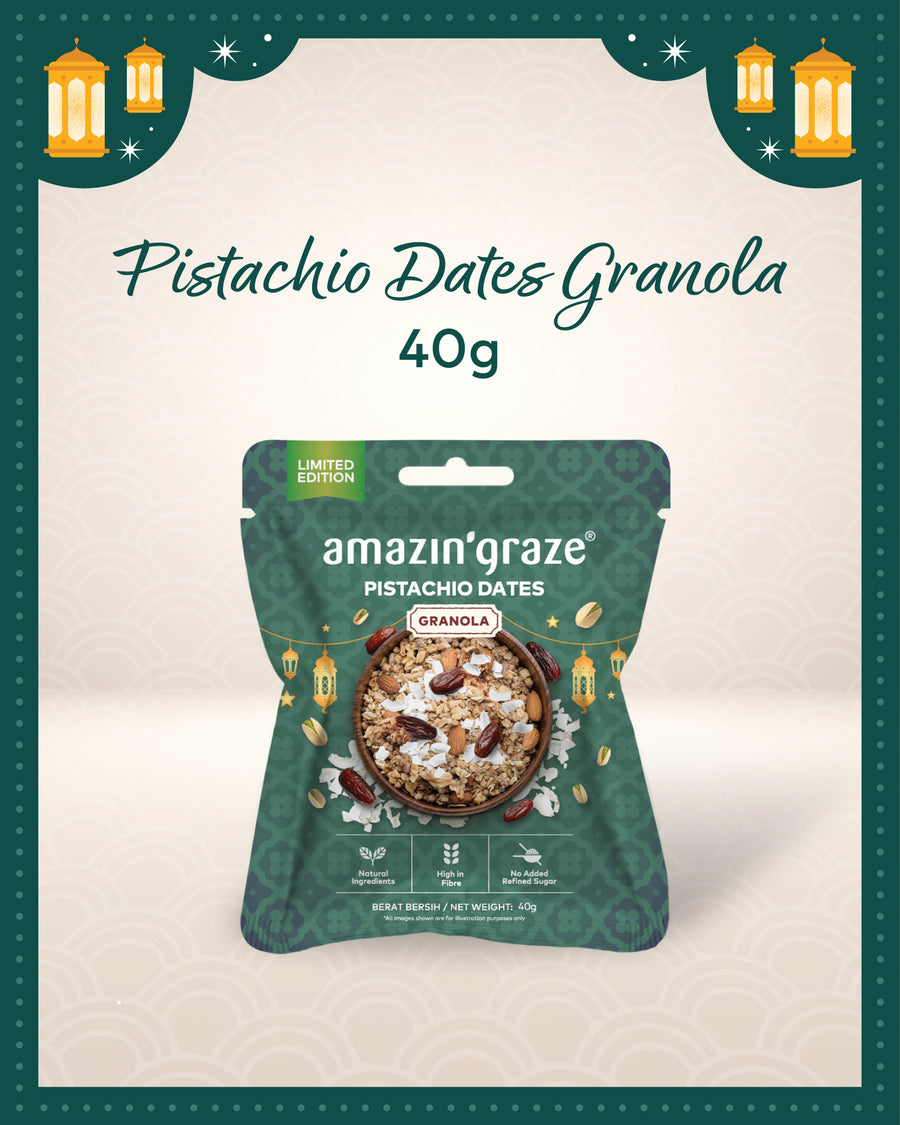 Amazin’ Graze Pistachio Dates Granola 40g