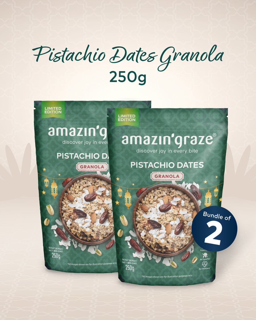 [Bundle of 2] Amazin' Graze Pistachio Dates Granola 250g