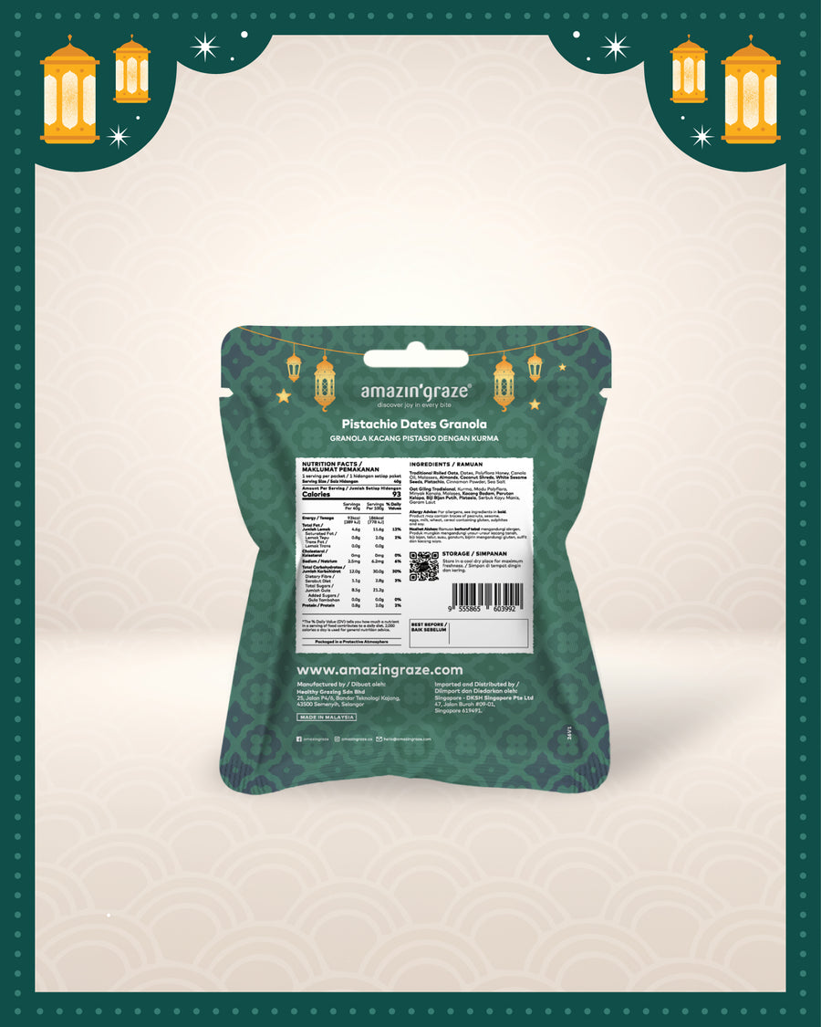 Amazin’ Graze Pistachio Dates Granola 40g