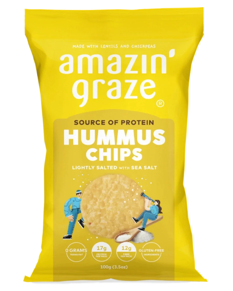 Amazin' Graze Lightly Salted Hummus Chips 100g