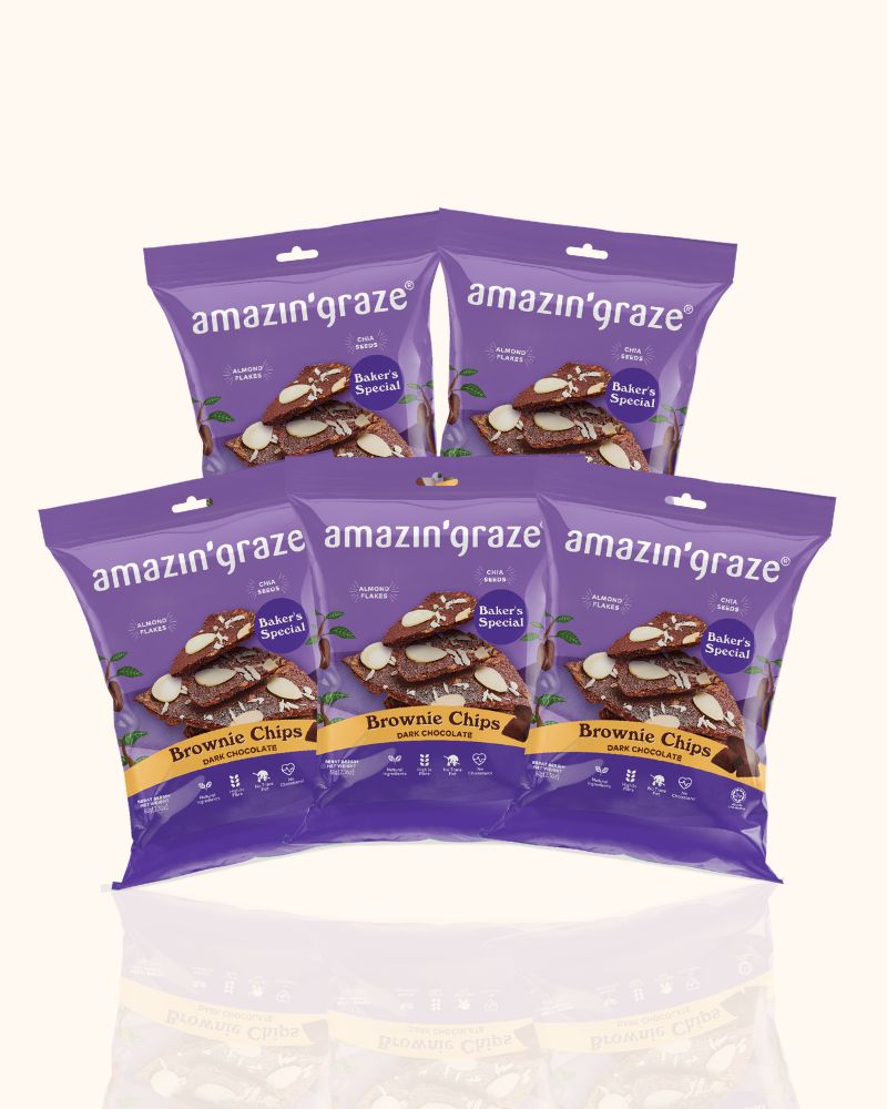 Bundle of 5 Dark Chocolate Brownies Chips 60g