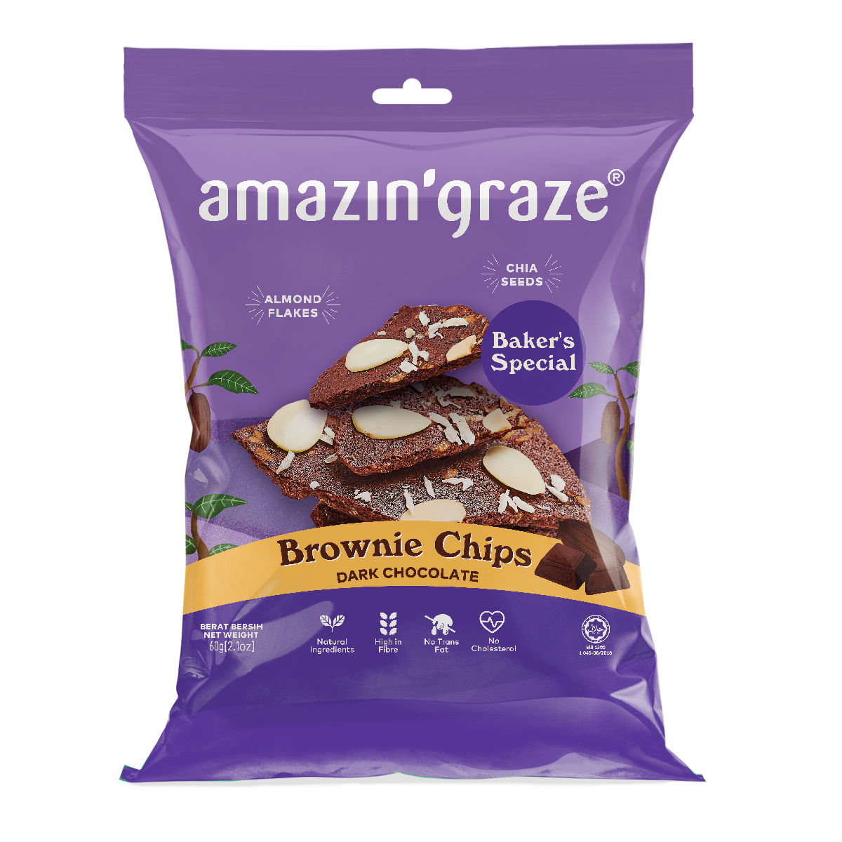 Bundle of 3 Dark Chocolate Brownies Chips 60g