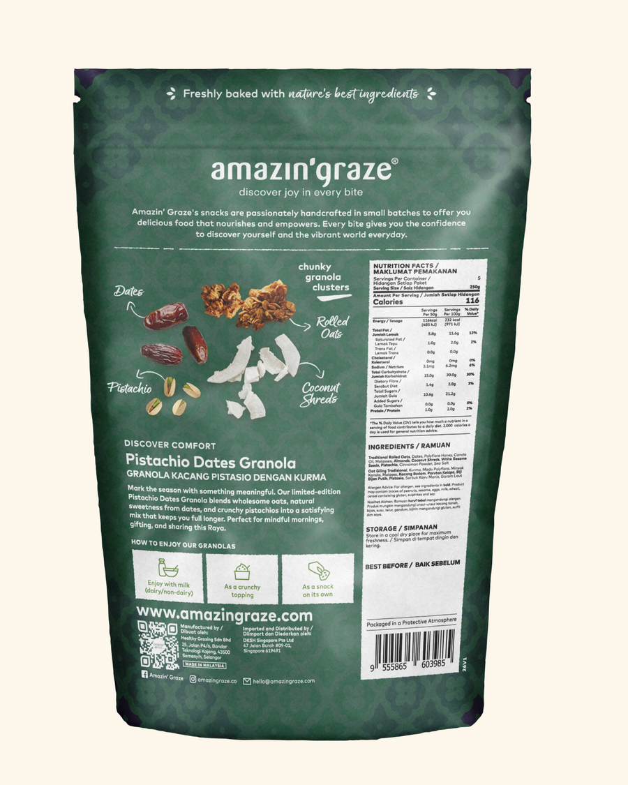 Amazin’ Graze Pistachio Dates Granola 250g
