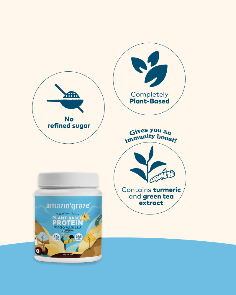 amazin graze vanilla protein blend 700g