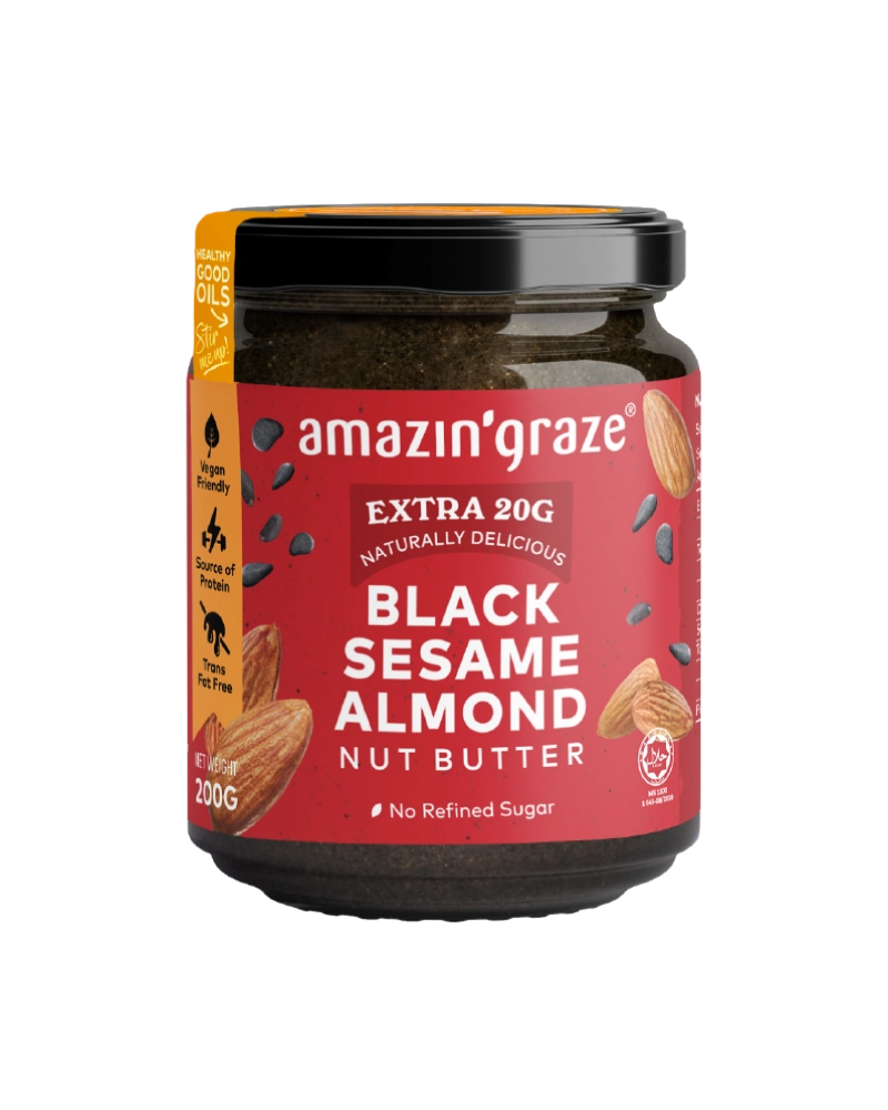 Amazin' Graze Black Sesame Almond Butter 200g