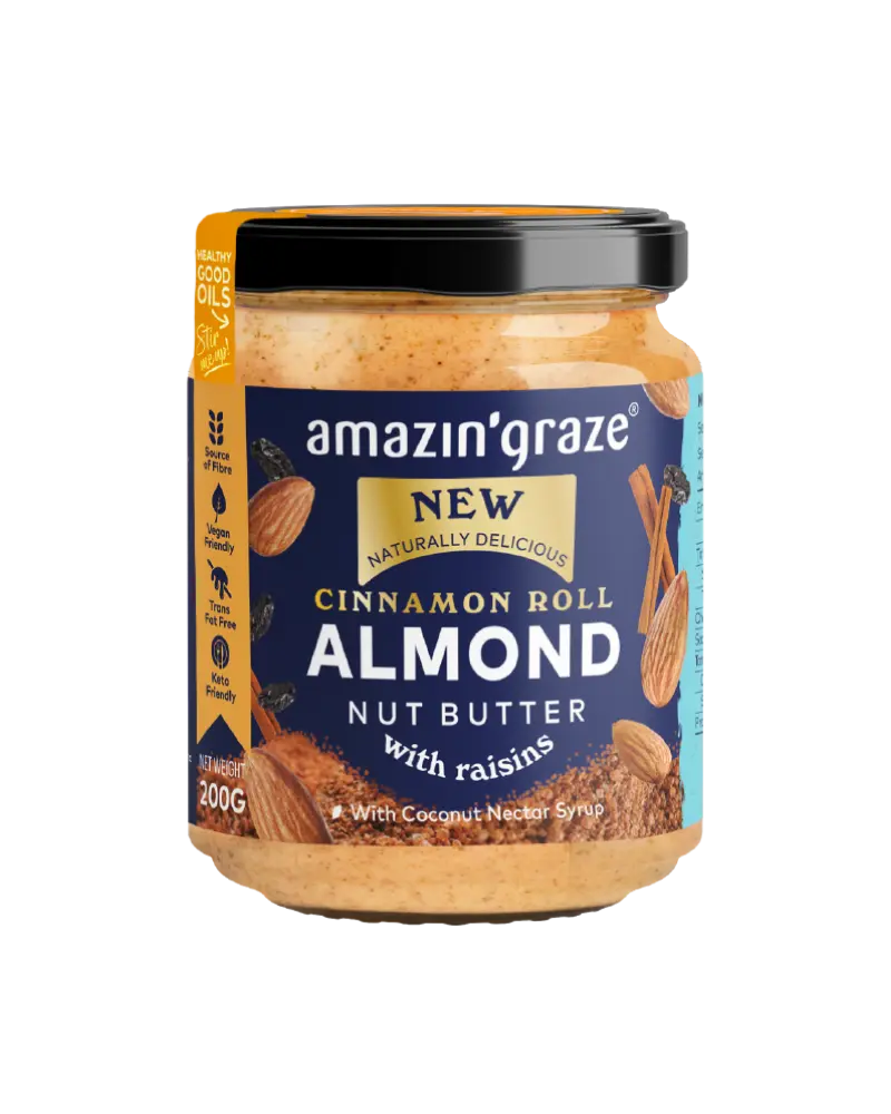Amazin' Graze Cinnamon Roll Almond Butter 200g