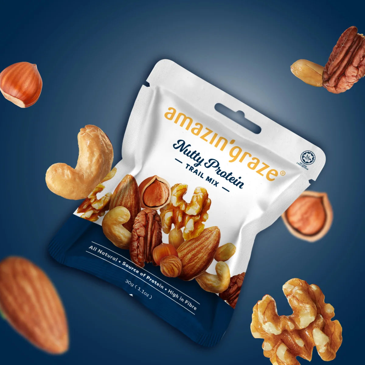 Amazin' Graze Bag of 6 Nutty Trail Mix Mini 30g