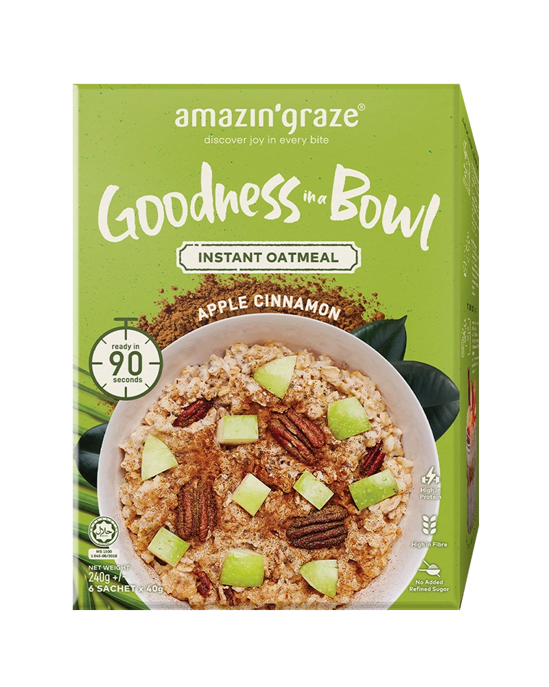 Amazin' Graze Apple Cinnamon Instant Oatmeal 240g