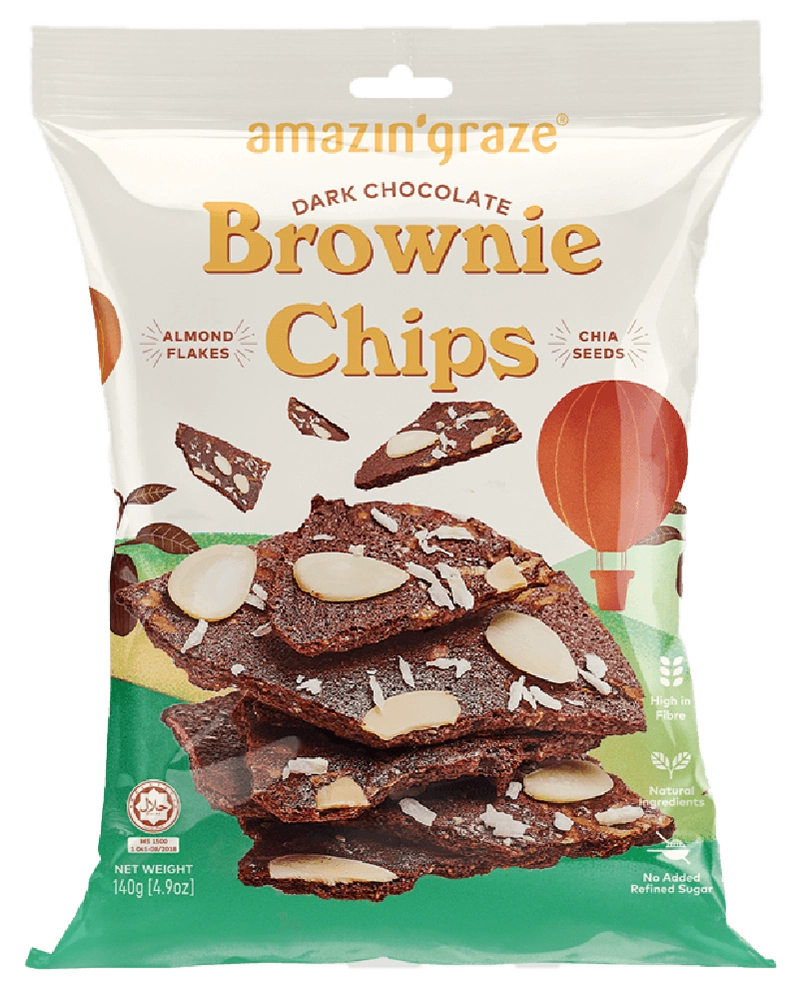 Amazin' Graze Dark Chocolate Brownie Chips 140g