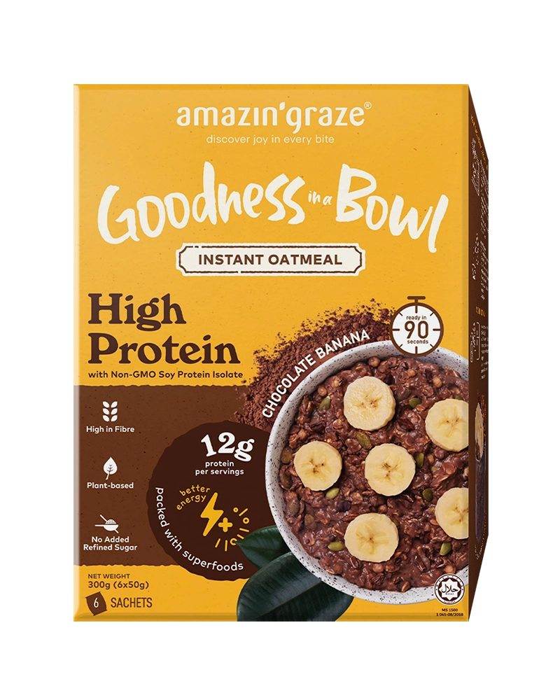 Amazin' Graze High Protein Chocolate Banana Instant Oatmeal 300g