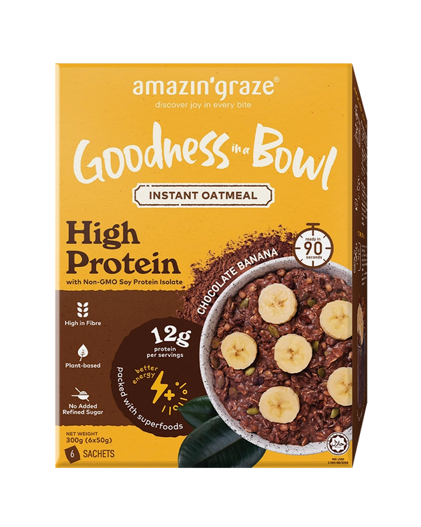Amazin' Graze High Protein Chocolate Banana Instant Oatmeal 300g