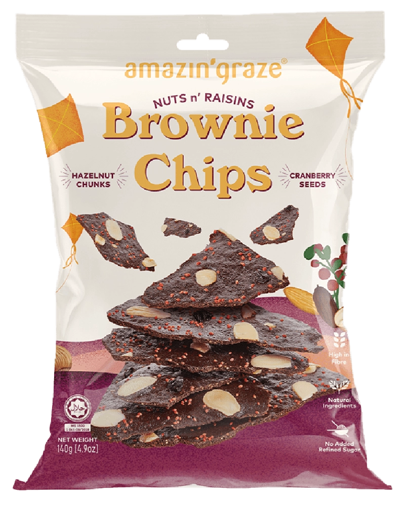Amazin' Graze Nuts n' Raisins' Brownie Chips 140g