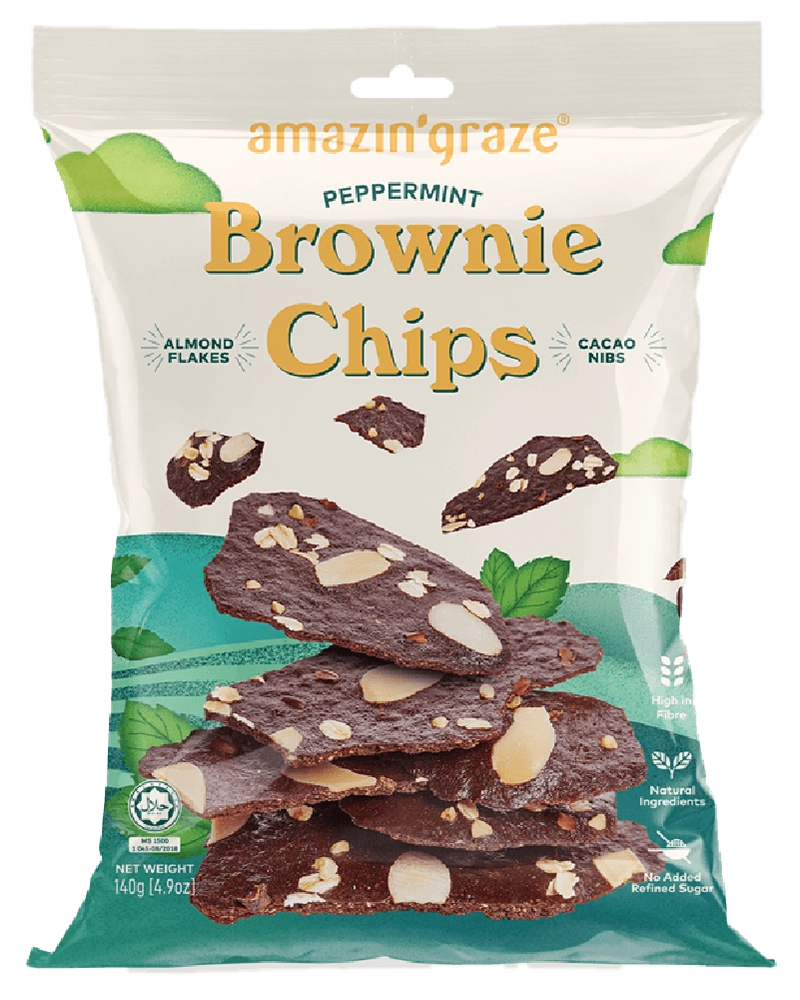 Amazin' Graze Peppermint Brownie Chips 140g
