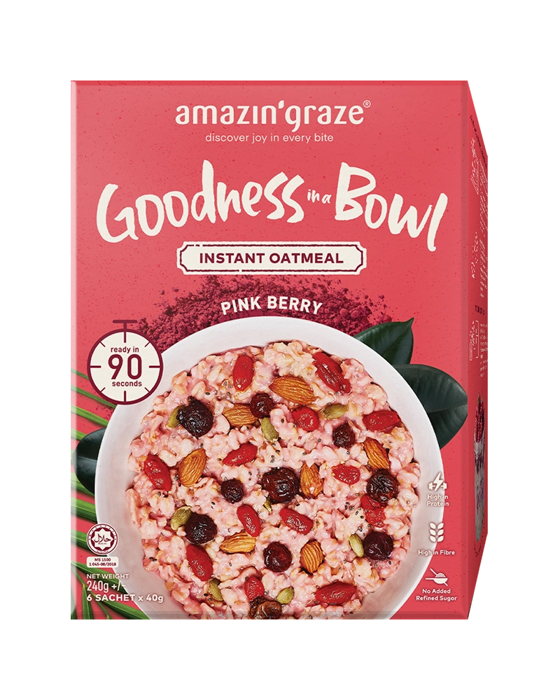 Amazin' Graze Pink Berry Instant Oatmeal 240g