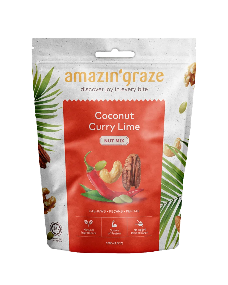 Amazin' Graze Coconut Curry Lime Nut Mix 100g