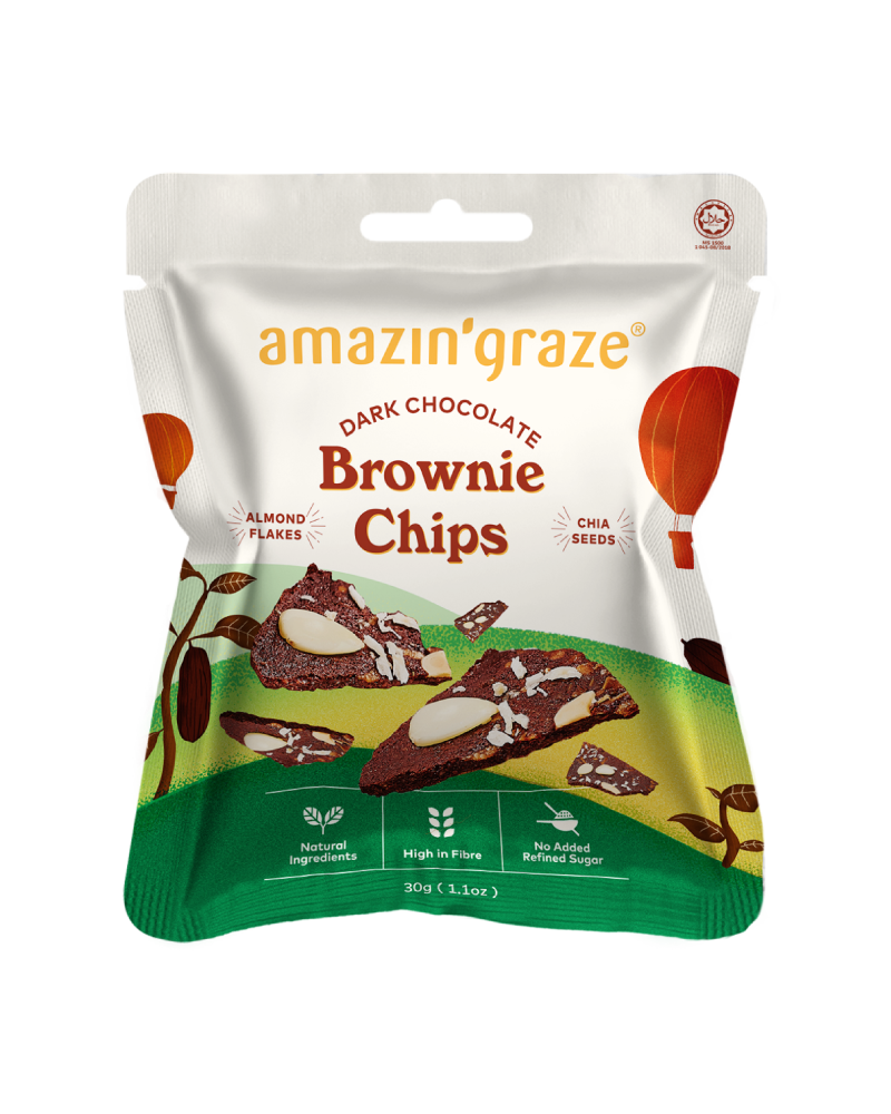 Amazin' Graze Mini Dark Chocolate Brownie Chips 30g