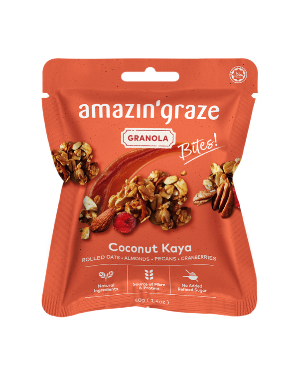 Amazin' Graze Mini Coconut Kaya Granola Bites 40g