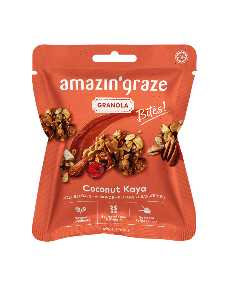 Mini Coconut Kaya Granola Bites portable low sugar granola bites for office snacks and busy mornings