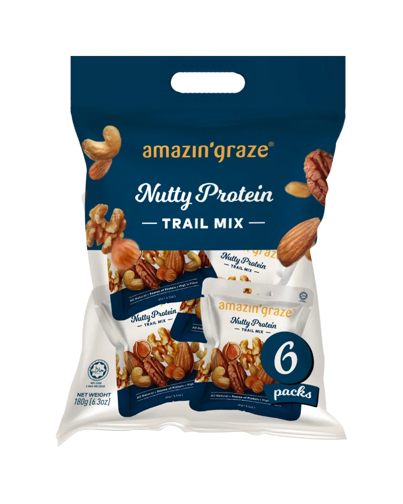 Amazin' Graze Bag of 6 Nutty Trail Mix
