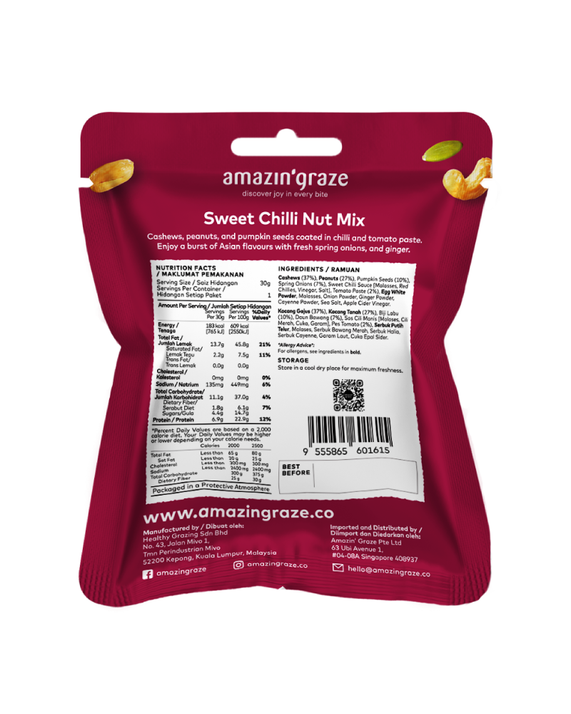 Amazin' Graze Mini Sweet Chilli Nut Mix 30g