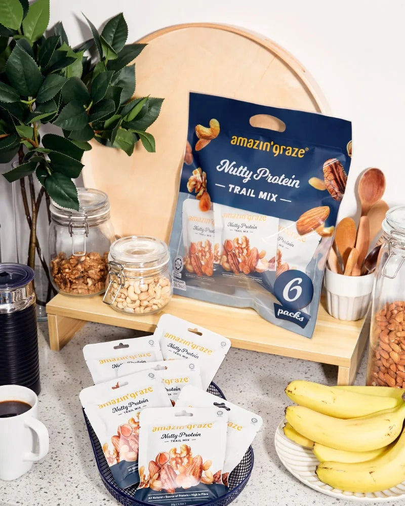 Amazin' Graze Nutty Protein Trail Mix Packaging