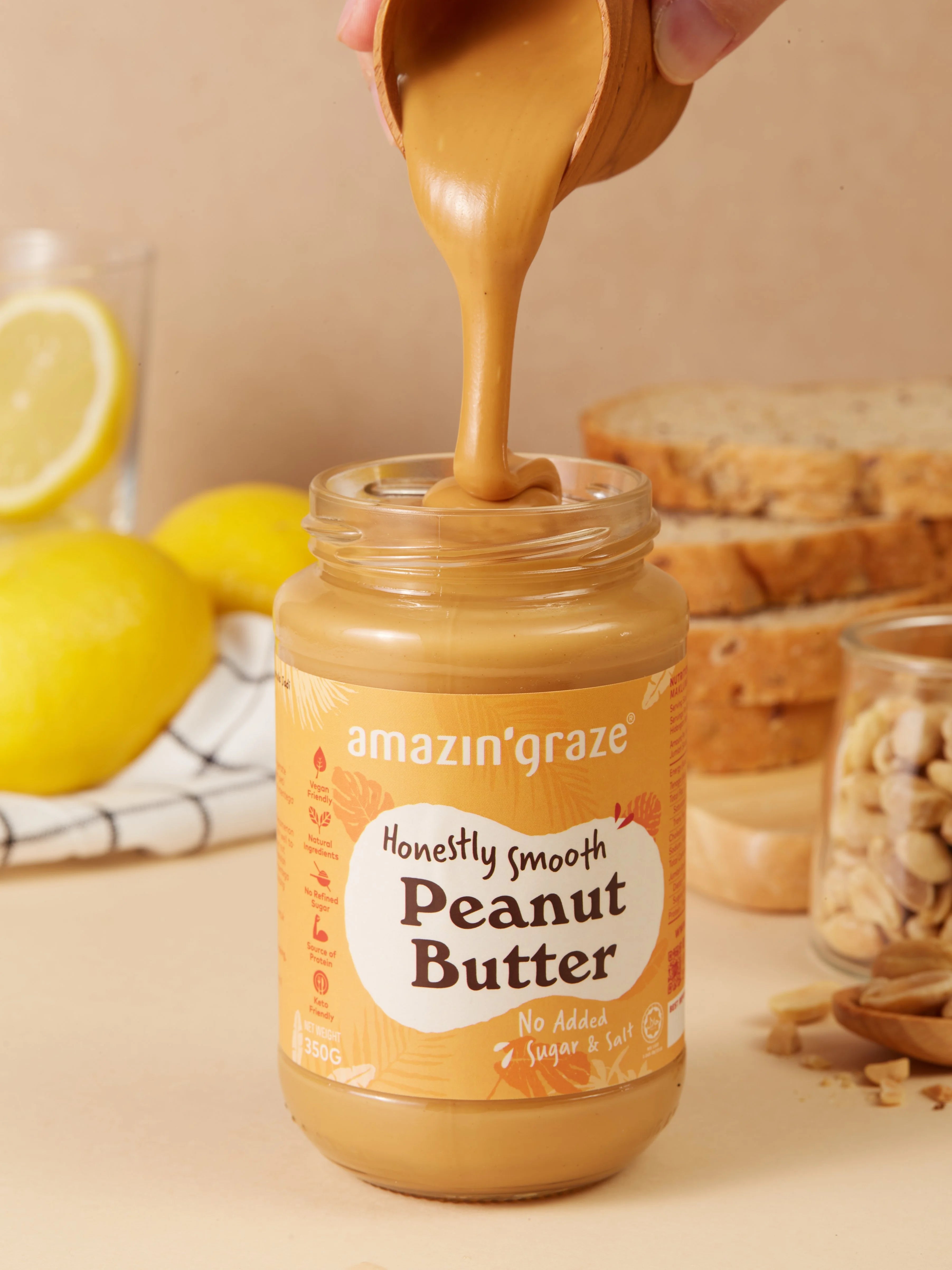 Amazin' Graze Smooth Peanut Butter [Salt & Sugar Free]