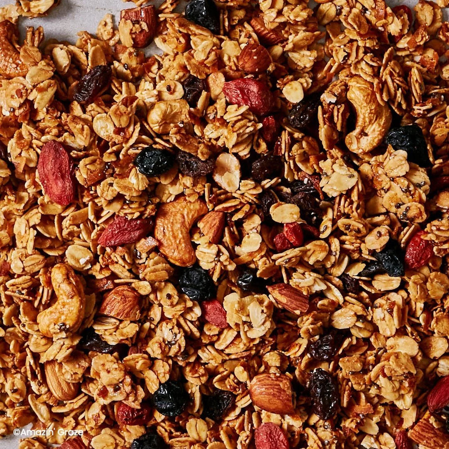 Blueberry Goji Coconut Granola ingredients